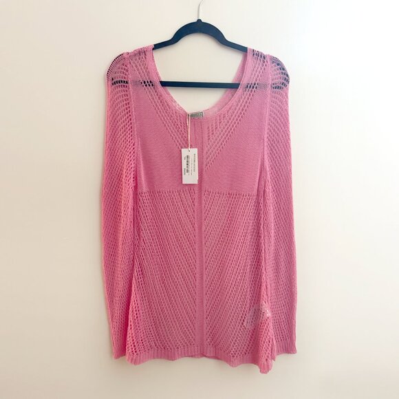 Guess Pink Scoop Neck Sweater - Picture 2 of 6